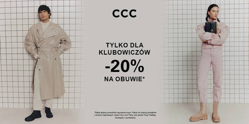 20% rabatu na nieprzecenione obuwie CCC
