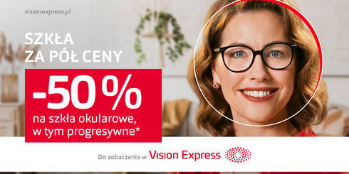 50% rabatu na wszystkie soczewki w Vision Express 