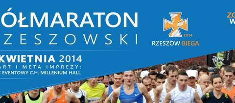 Start i meta półmaratonu rzeszowskiego w Millenium Hall