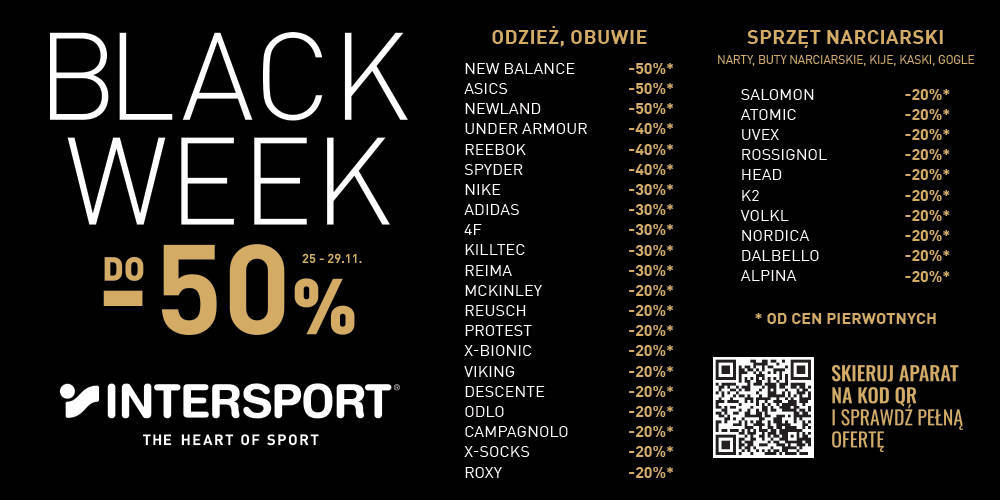 Black Week w Intersport nawet do -50% - 1