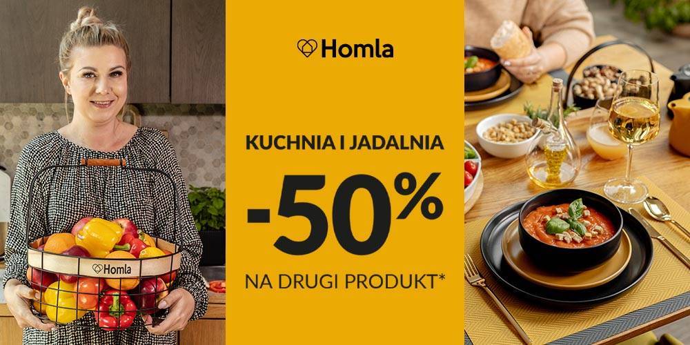 W salonie Homla trwa promocja -50% NA DRUGI PRODUKT z kategorii kuchnia i jadalnia. - 1