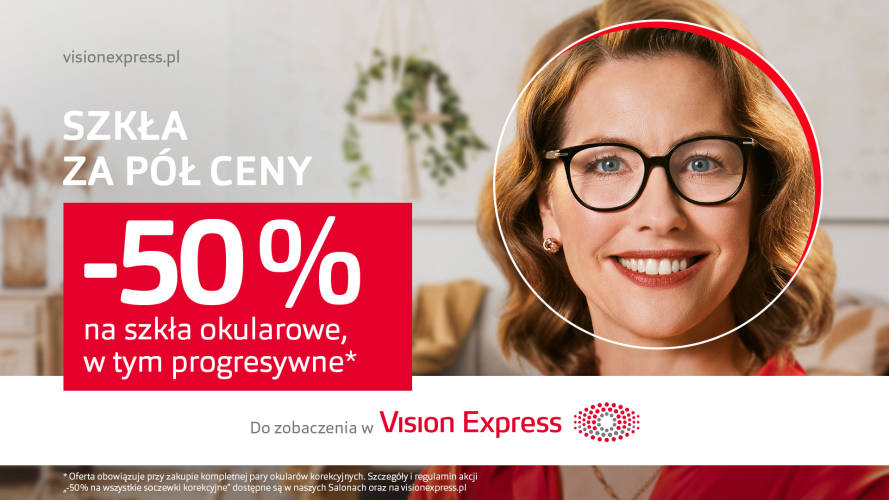 50% rabatu na wszystkie soczewki w Vision Express  - 1