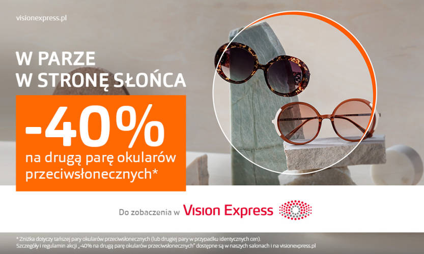 -40% na drugą parę okularów przeciwsłonecznych Vision Express - 1