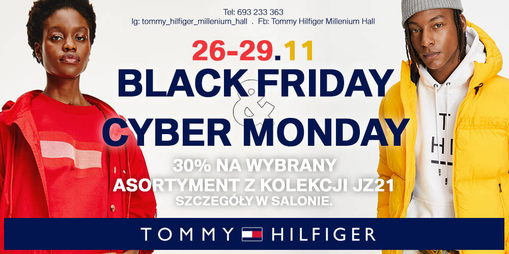 BLACK FRIDAY i CYBER MONADAY w salonie Tommy Hilfiger Millenium Hall z rabatem 30% - 1